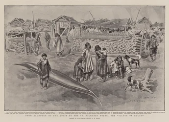 Du Klondyke à la côte par la route de Saint-Michel, le village de Nulato